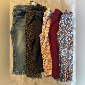 6 Pairs of Girls 2T Pants
